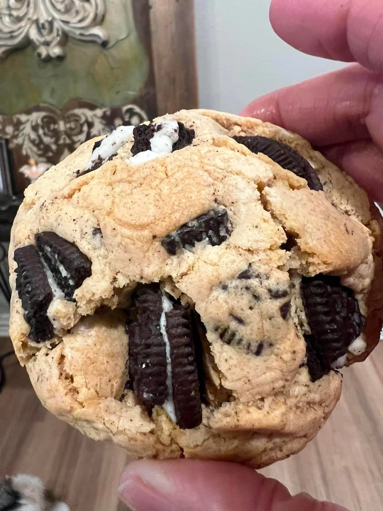 large Oreo white choc chip cookie